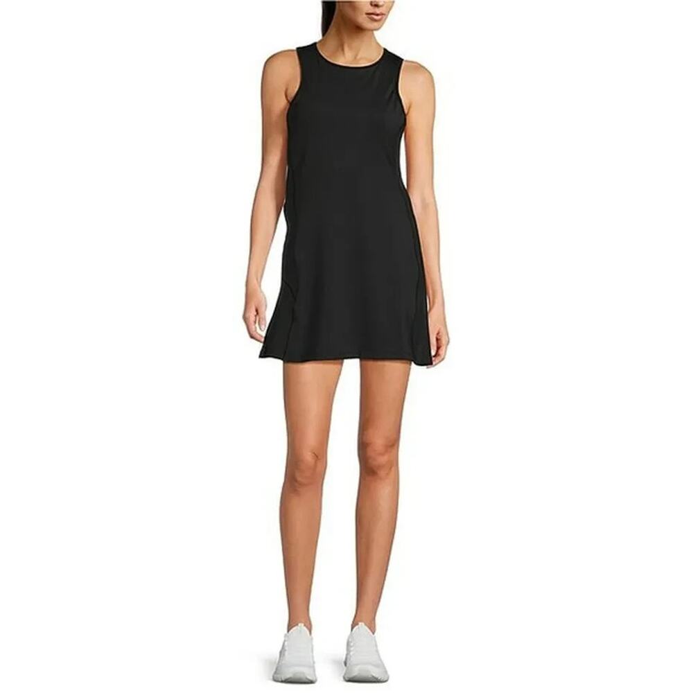 Sleeveless Black Midi Shift Dress